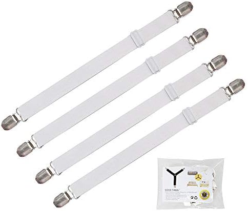 Goodtimes Adjustable Bed Sheet Clips 21-80 Heavy Duty Stretch Fasteners