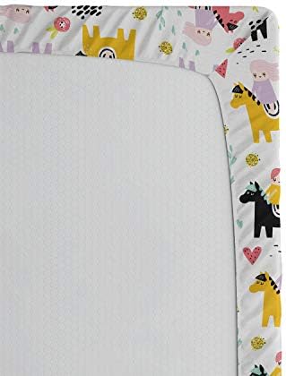 Ambesonne Cartoon Fitted Sheet Multicolor