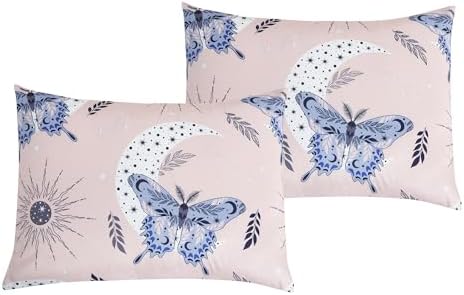 ESCA Butterfly Kids Comforter Set Twin Size Blush Pink