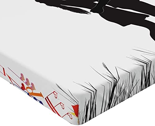 Ambesonne Umbrella Girl Fitted Sheet - Charcoal Grey