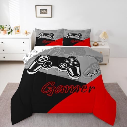 Feelyou Gamer Comforter Set for Boys Teens
