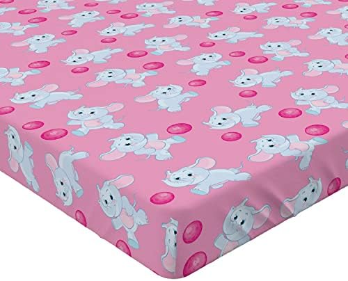 Ambesonne Animal Fitted Sheet for Kids California King Pale Blue Pink