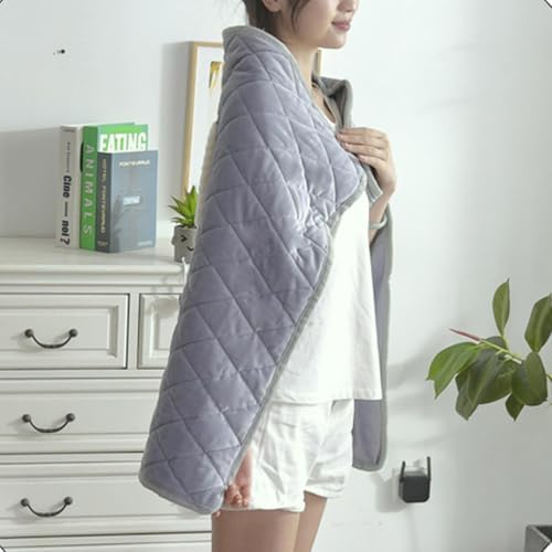 Rechargeable Heated Blanket with USB Charging and Hand Pocket