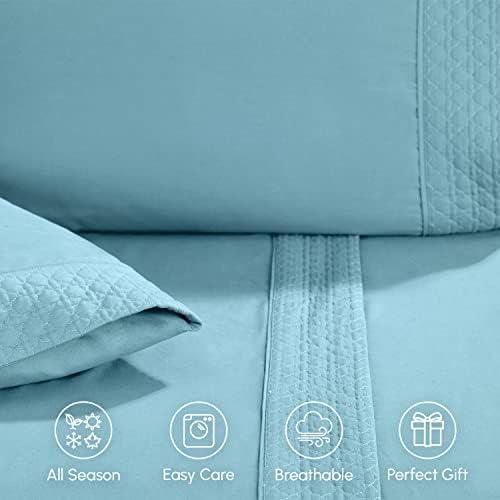 Elegant Comfort 4-Piece Quilted Bed Sheet Set