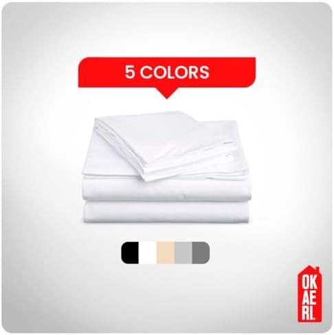 OKAERI Soft Bed Sheet Set Breathable Cool Silky