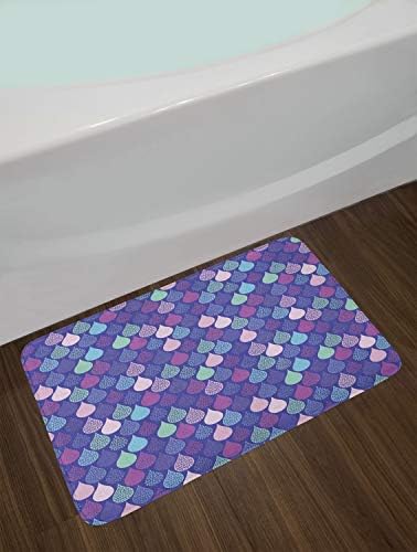 Ambesonne Geometric Bath Mat with Non-Slip Backing