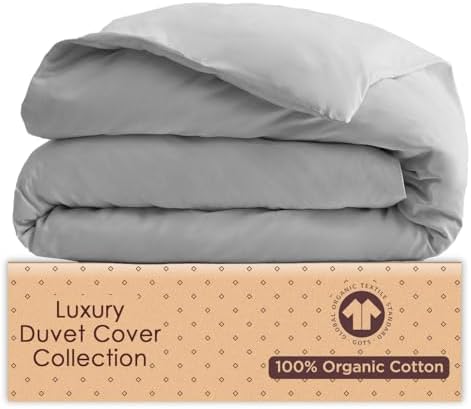 Tissaj Organic Cotton Duvet Cover Twin XL - Cloud Grey