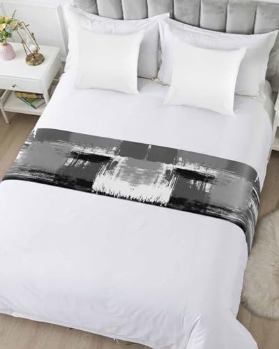 Homechoid Contemporary Grey Bed Runner for King Size Bed