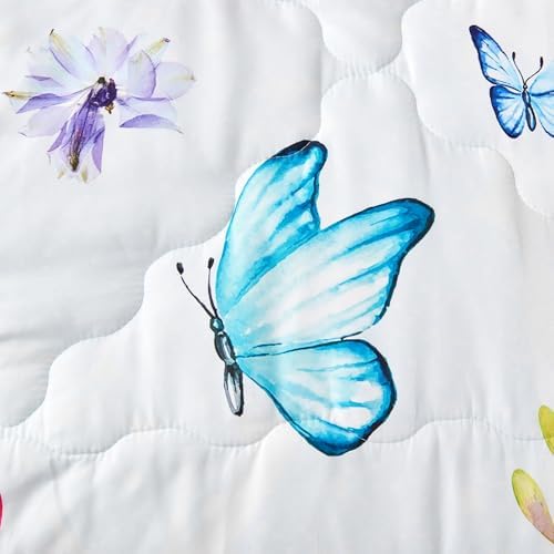 7 Piece Butterfly Comforter Set Twin Size