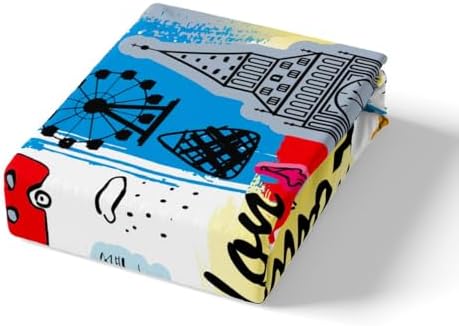 Feelyou London Themed Fitted Sheet Set Kids 1