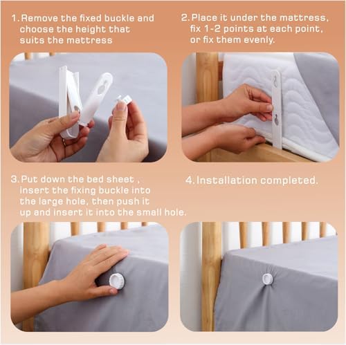 6pcs Bed Sheet Holder with 2 in 1 Sheet Locks