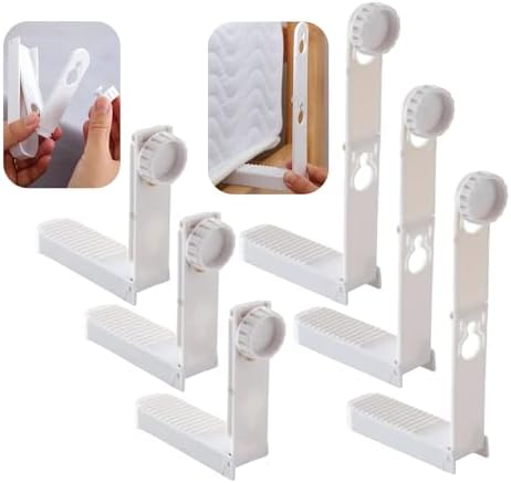 6pcs Bed Sheet Holder with 2 in 1 Sheet Locks