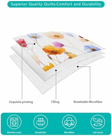 Onekaccu Spring Flowers Quilt Set 3 Pieces