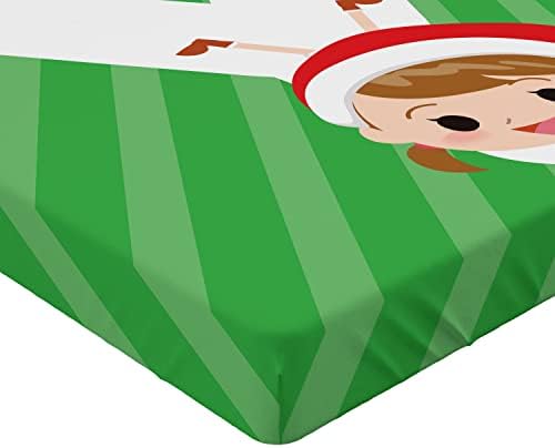 Ambesonne Christmas Alphabet Y Girl Fitted Sheet
