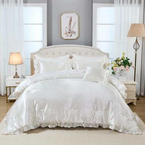 KING COMFORTER SET with SILK-LIKE SHEET SET