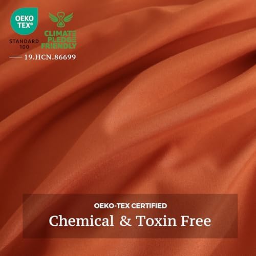 JSD Burnt Orange Duvet Cover Set Twin Size 2 Piece