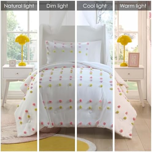Mi Zone Kids Queen Duvet Cover Set with Pompom and Sham