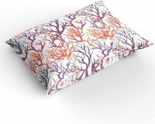 3-Piece Coral Coastal Duvet Set with Zipper