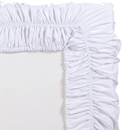 Linen Plus Elastic Bed Skirt 14 Drop White Queen-King