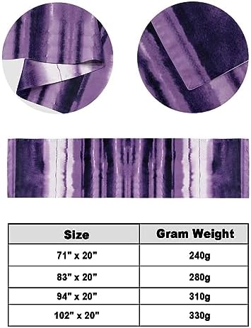 Sabolny Abstract Purple Bed Runner Scarf for Queen Full Size