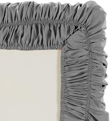Elastic Bed Skirt 14 Inch Drop Light Grey Queen King