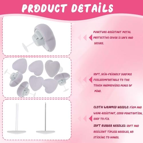 16Pcs Heart-Shaped Duvet Clips with Pins for Bedding and Curtains