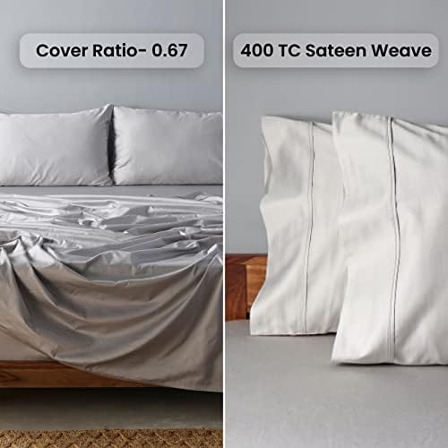 CEA Certified Giza Egyptian Cotton Sheet Set - California King Light Gray