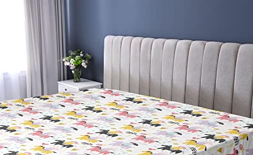Ambesonne Cartoon Fitted Sheet Multicolor