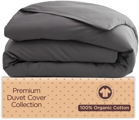 Tissaj Organic Cotton Duvet Cover Smoke Grey
