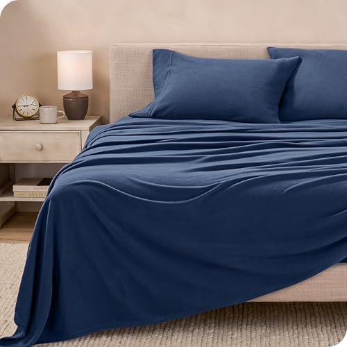 Bare Home Super Soft Fleece Sheet Set Twin XL Dark Blue