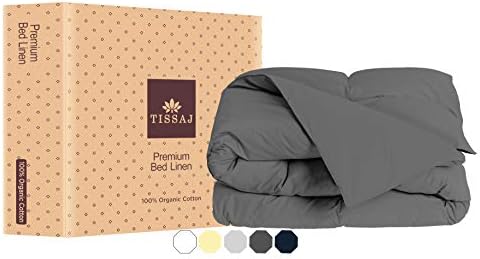 Tissaj Organic Cotton Duvet Cover Smoke Grey