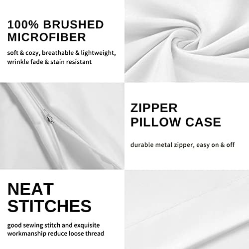 Japanese Sheets California King Set - Patterned Microfiber Sheets Pillowcases Wrinkle Free Soft