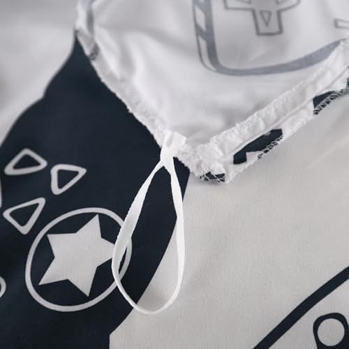SDIII White Gamer Duvet Cover Set Twin with Pillowcases