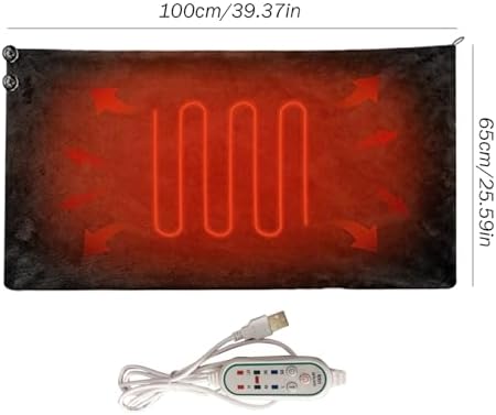 Muzrunq USB Heated Throw Blanket 3 Heat Settings 3 Timer Settings