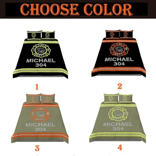 CAPOZEN Firefighter Bedding Set for Kids and Adults