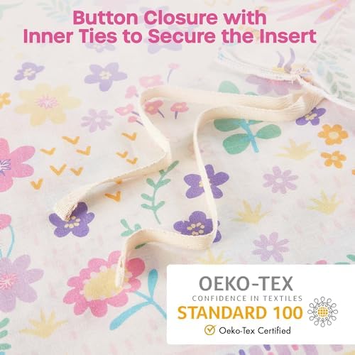 Queen Duvet Cover Set - Jungle Animals Floral Reversible Design