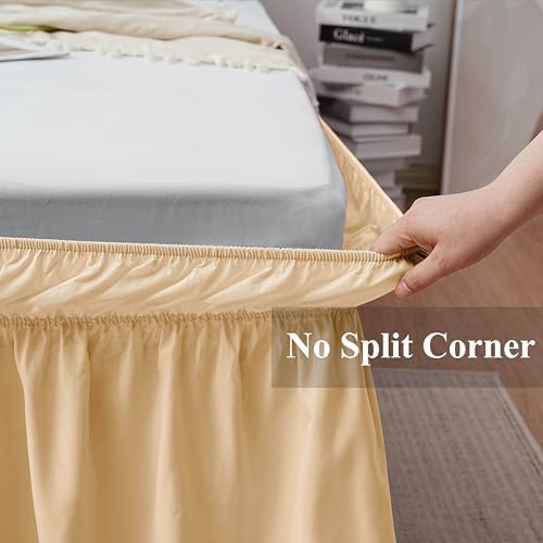 AYASW Bed Skirt Queen Size 18 Inch Drop Soft and Cozy