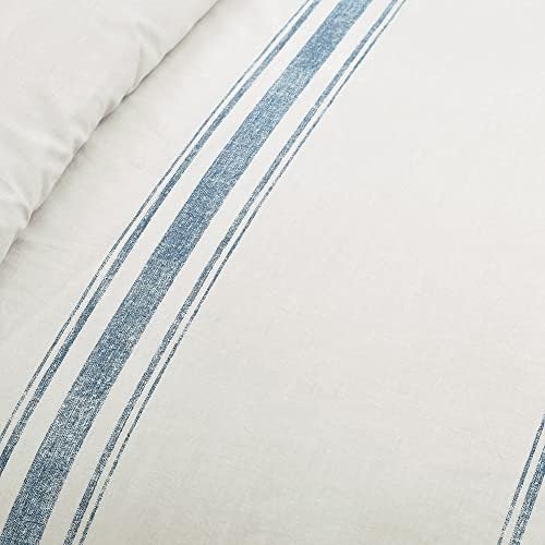 Lush Decor Farmhouse Stripe Reversible Cotton Duvet Cover Set 1