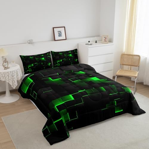 Erosebridal Queen Comforter Set Neon Geometric