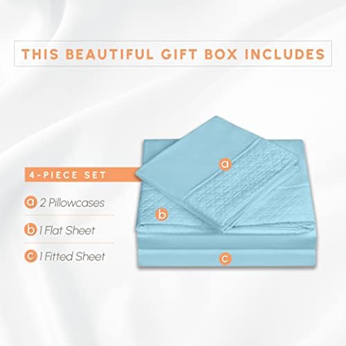 Elegant Comfort 4-Piece Quilted Bed Sheet Set