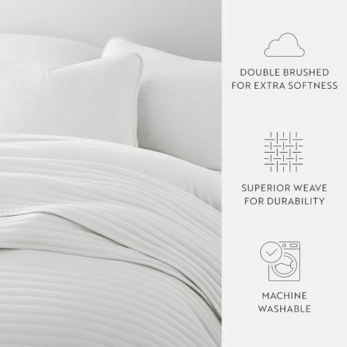 Linen Market Microfiber Quilt Coverlet Set Stripes Stitch