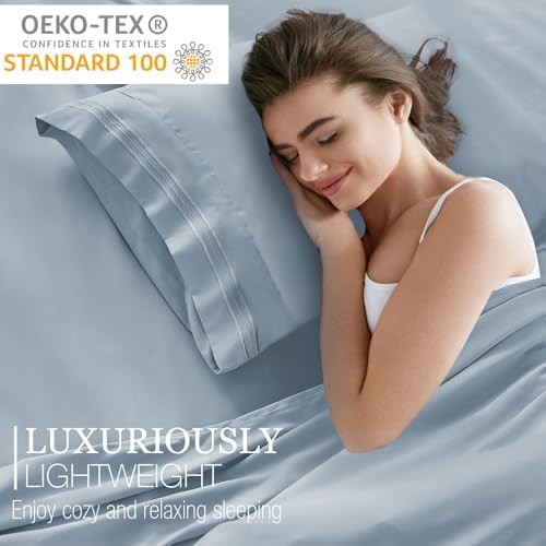 Yibeizi Light Blue Twin XL Sheet Set 1