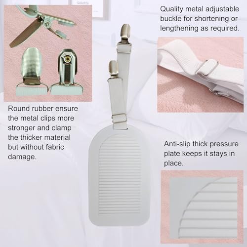 OUPUSES Bed Sheet Holders Straps 4pcs Adjustable