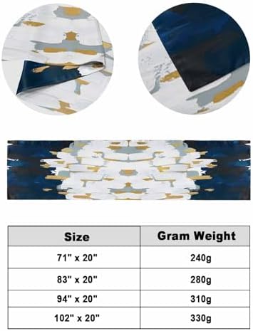 Sabolny Blue White Bed Runner Scarf Full Queen Size