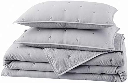 BOURINA 3-Piece Oversized King Quilt Set with Star Embroidery 1