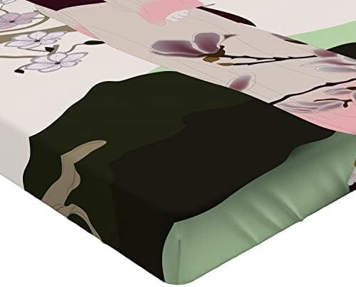Ambesonne Microfiber Sheet Set Pale Green Multicolor