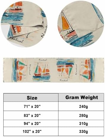 Homechoid Nautical Boat Bed Runner for Twin Size Bed
