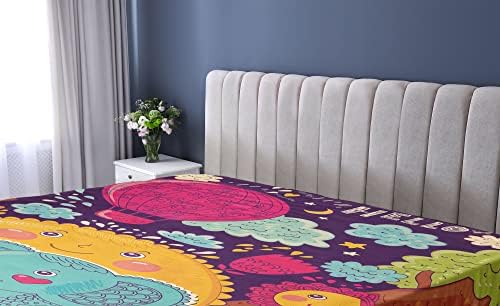 Ambesonne Cartoon Animal Sheet California King Multicolor