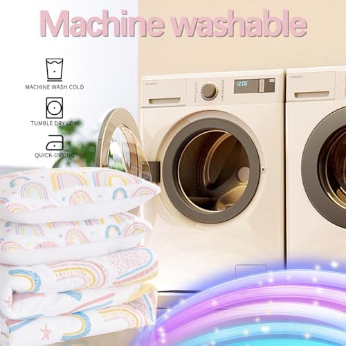 BEDMUST Rainbow Queen Comforter Set 3 Piece
