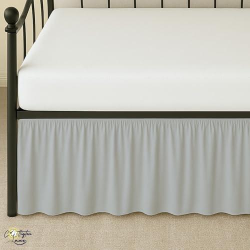Cottington Lane Daybed Skirt Twin Light Grey 18 Inch Drop